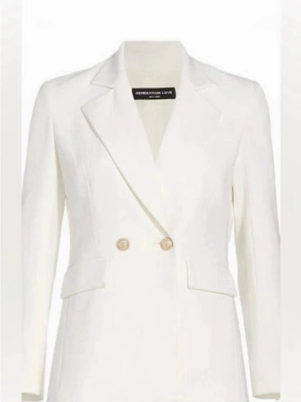 Generation Love Cream Double-Breasted Blazer Size Small
